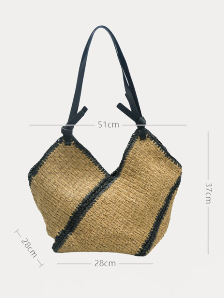 Bolso Tote de Rafia con Gran Capacidad para Vacaciones