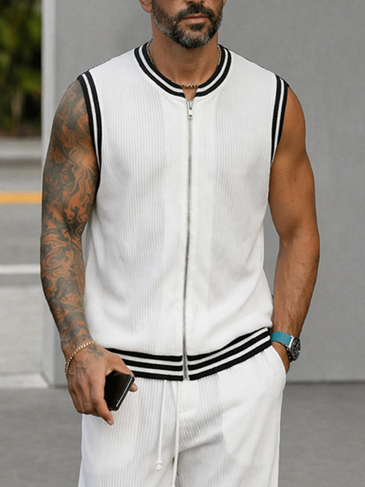 Conjunto 2 Piezas Athleisure Holgado con Ribete a Rayas