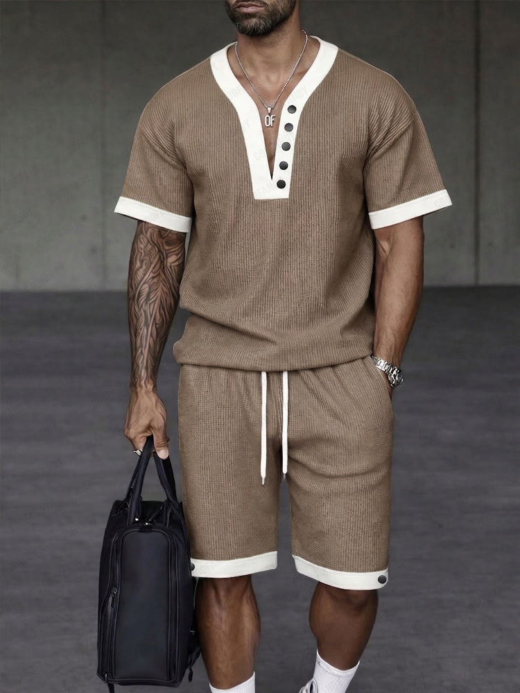 Conjunto Athleisure Moderno con Ribete en Contraste