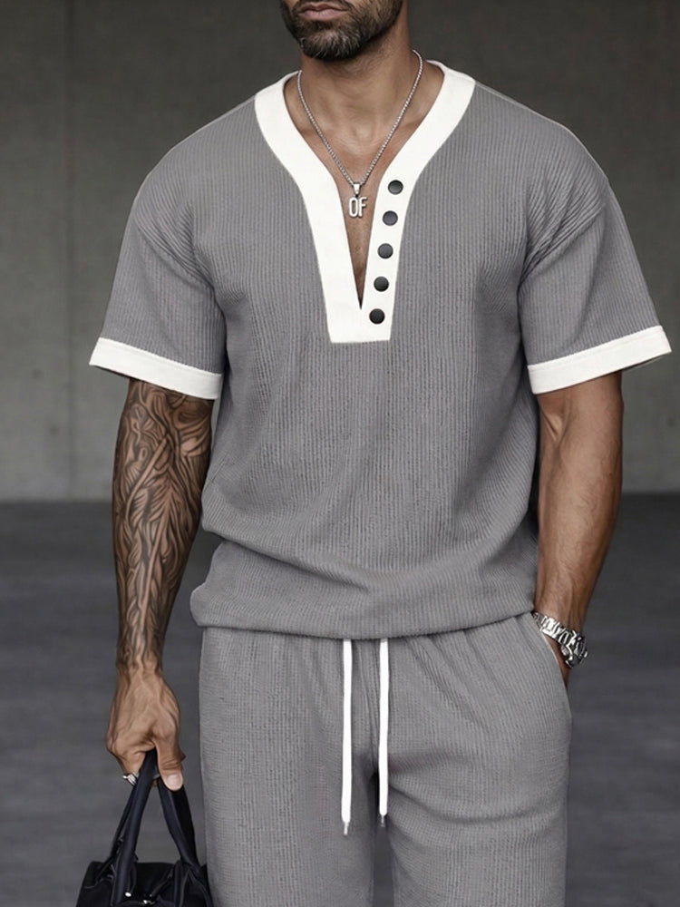 Conjunto Athleisure Moderno con Ribete en Contraste