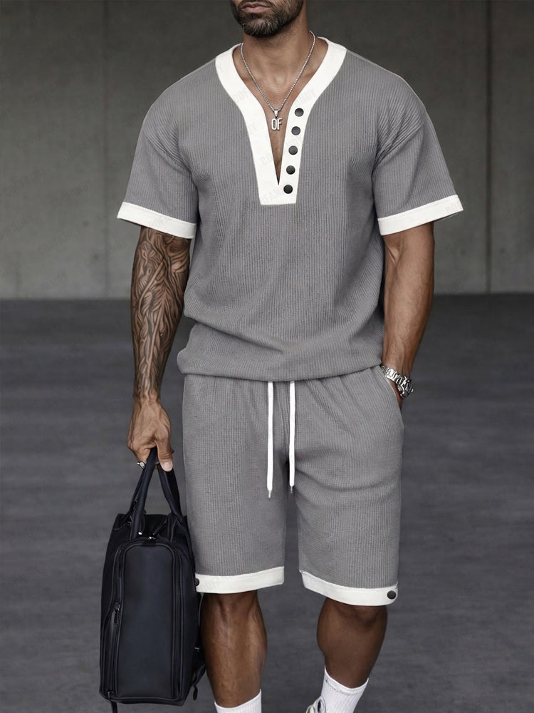 Conjunto Athleisure Moderno con Ribete en Contraste