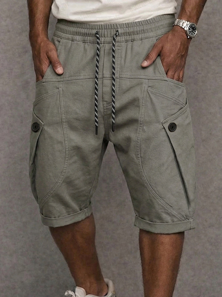 Short Cargo con Entrepierna Caída y Diseño Único