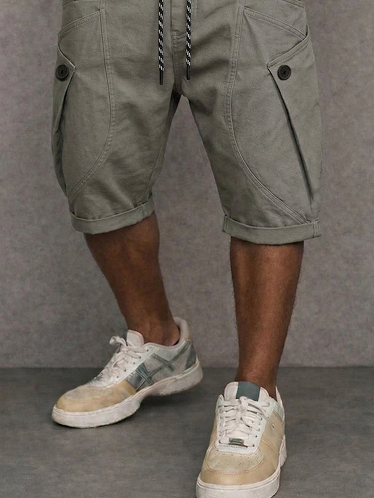 Short Cargo con Entrepierna Caída y Diseño Único