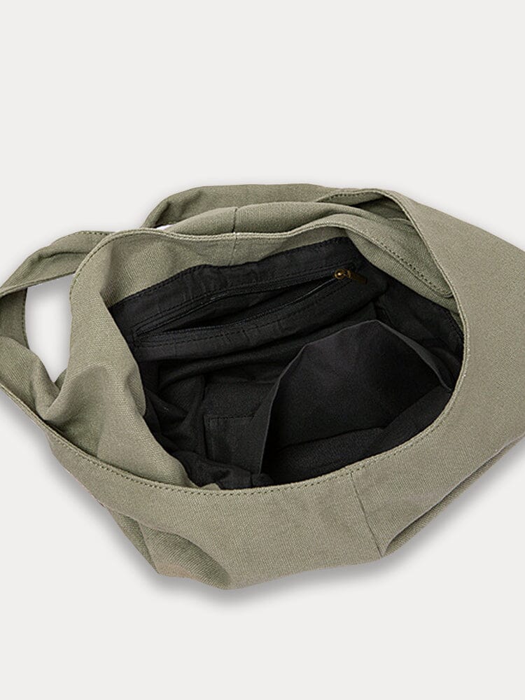 Bolso de Hombro de Lona Simple y Resistente