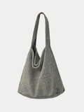 Bolso de Hombro de Lona Tweed Suave