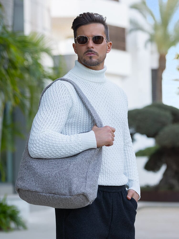 Bolso de Hombro de Lona Tweed Suave